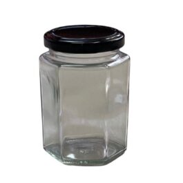 Hexagon Glass Jar 280ml