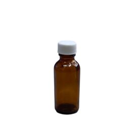 Amber Bottle with Cap 1oz – 30ml (Glass)