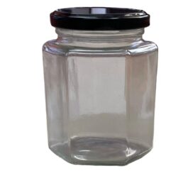 Hexagon Glass Jar 380ml